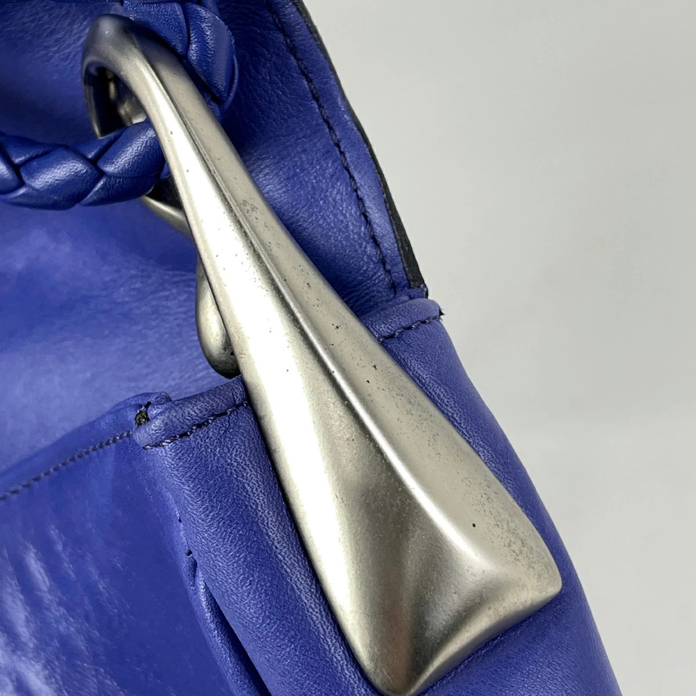 Celine Logo Shoulder Bag Leather Blue - Picture 3 of 6